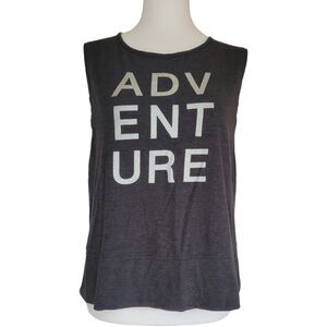 Women's S Champion Adventure Charcoal Grey Athletic Sleeveless Workout Gym Tank